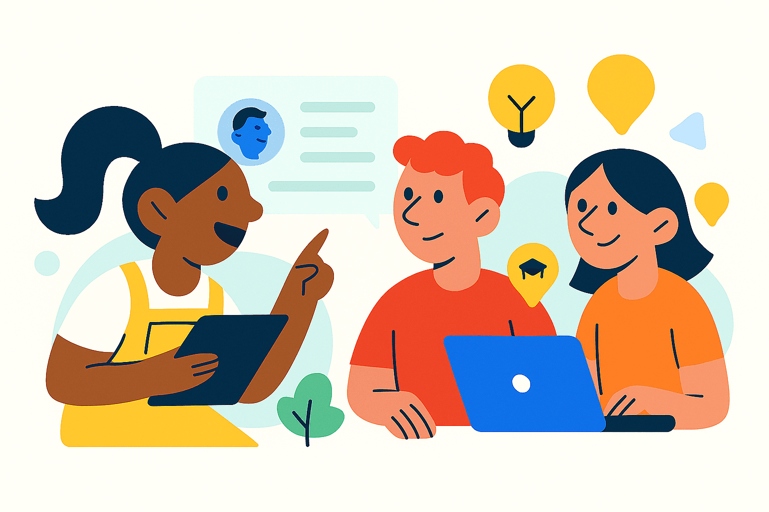 Students collaborating